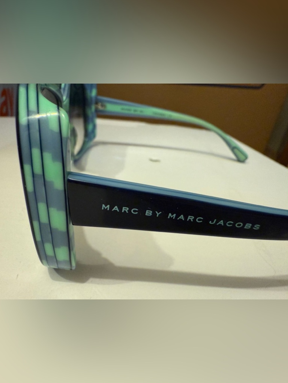 Marc by Marc Jacobs Sunglasses Green Gradient Oversized Chic Frames - Picture 2 of 9